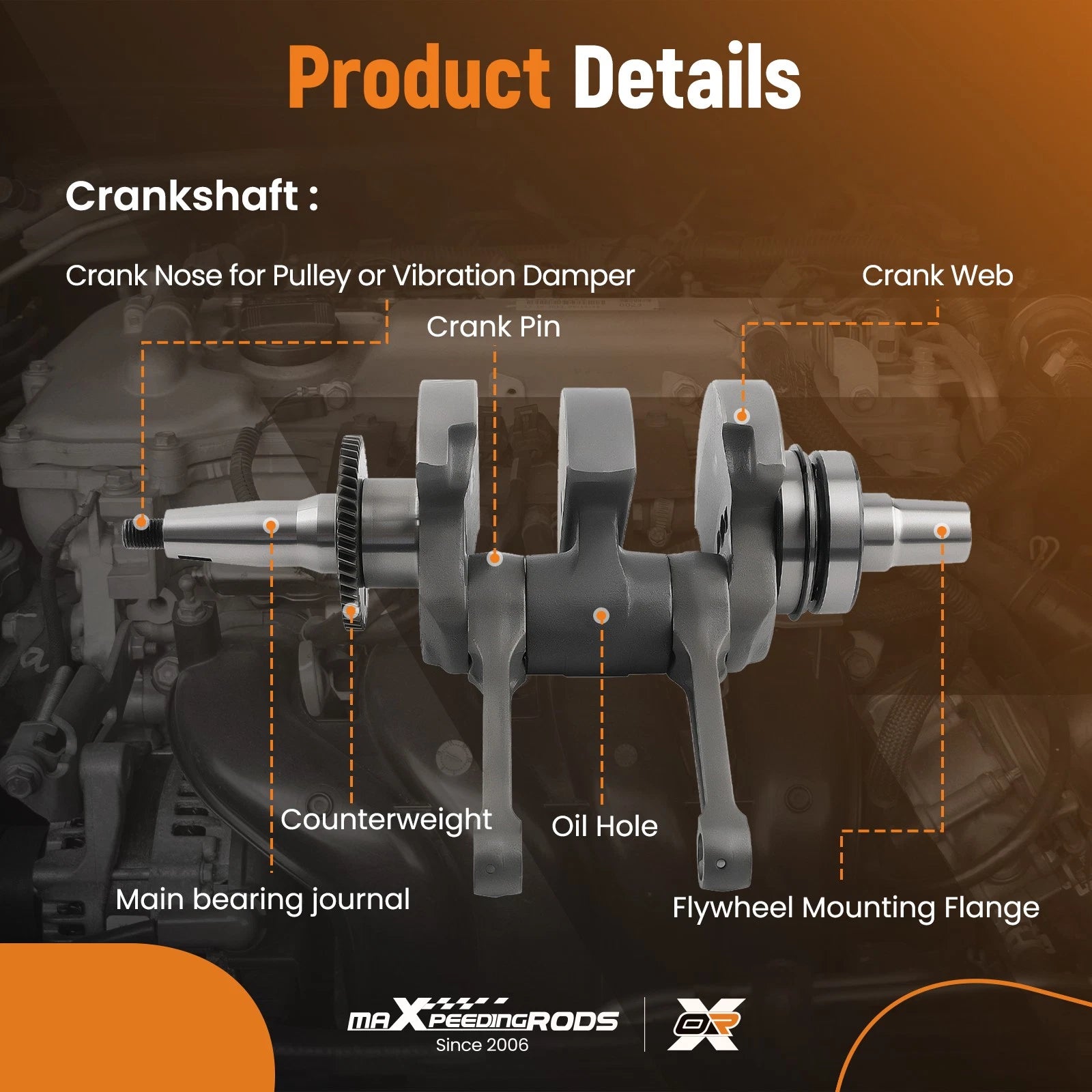 Crankshaft Assembly for Polaris RZR Ranger Sportsman 800 (2016–2021)