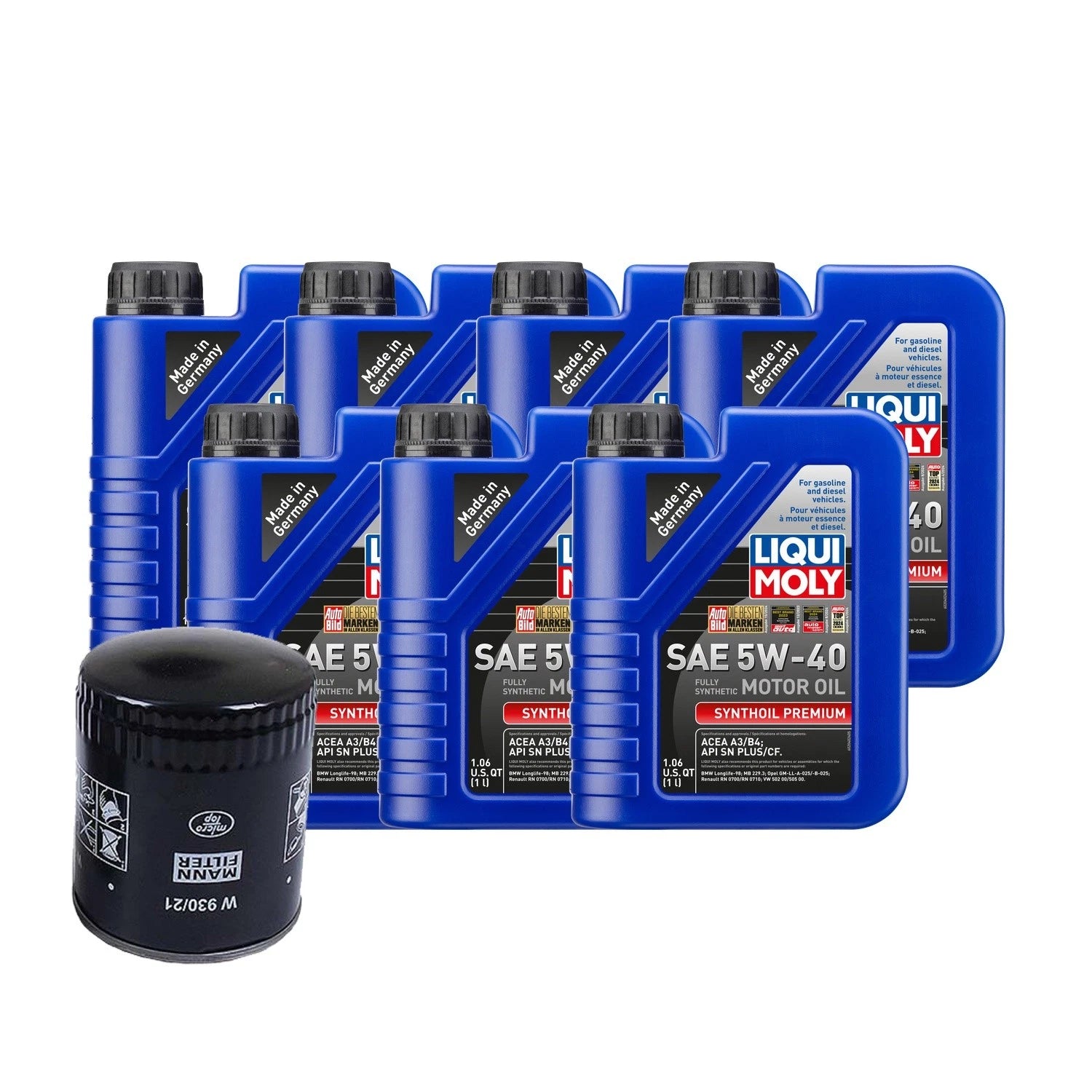 Liqui Moly Synthoil Premium SAE 5W-40 Oil Change Kit for Audi 2.7/2.8L (1997–2005)