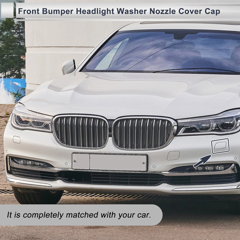 Headlight Washer Nozzle Cover Cap for BMW 740i (2016–2020) - Black