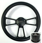 Steering Wheel Cover Black Half Wrap for Universal Fit (14 inch)