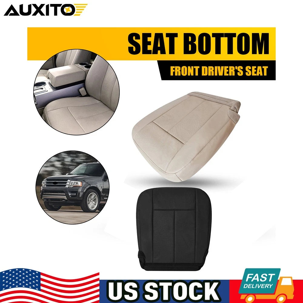 Seat Cover for Ford Expedition (2015–2017) - Black Tan, Driver Bottom, Perf Vinyl