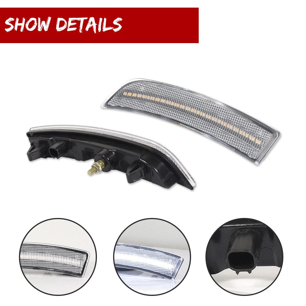 Clear Lens LED Side Marker Lights for Toyota GR86 Subaru BRZ (2022–2023)