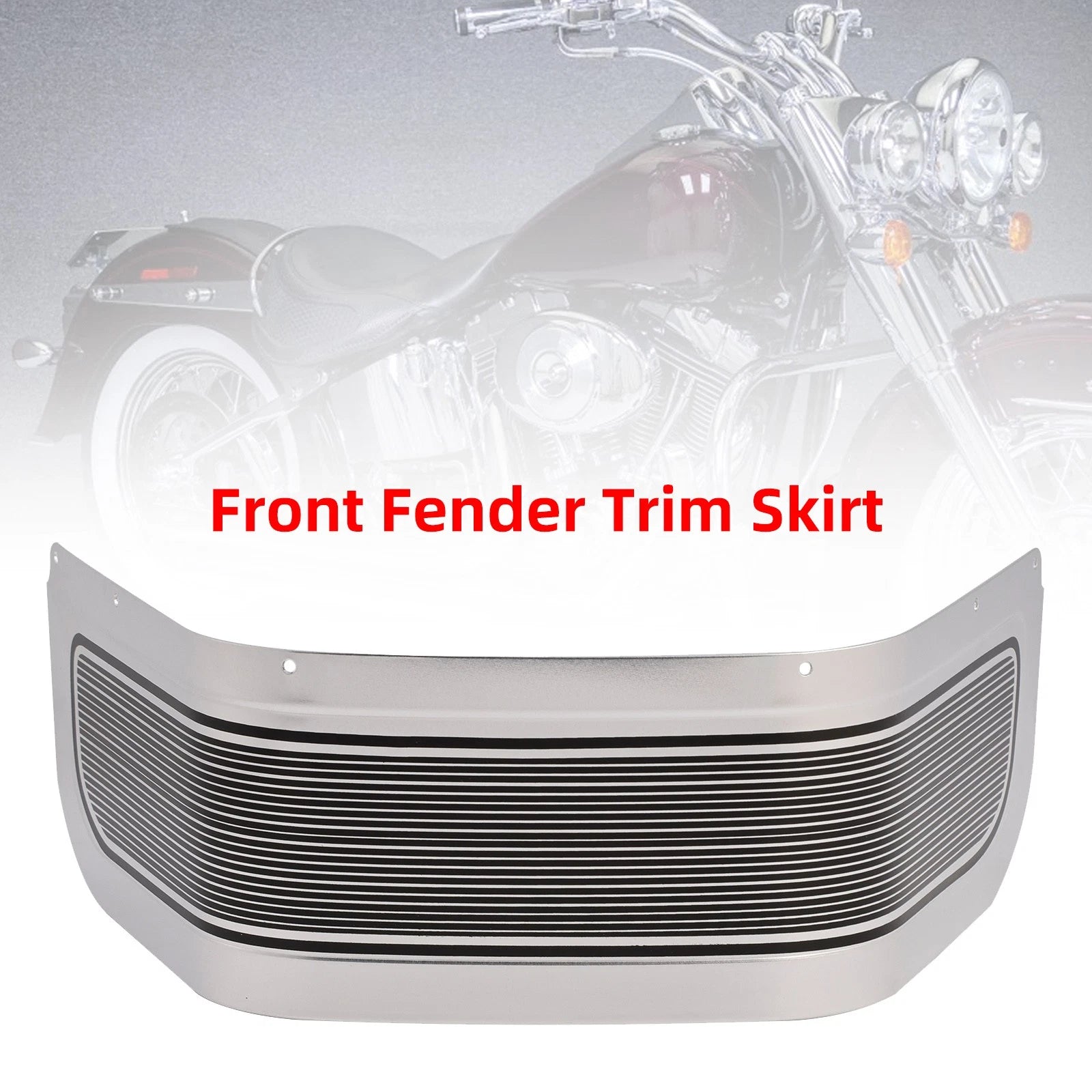 Front Fender Trim Skirt for Harley Touring Electra Glide Road King (1986–2013) Silver