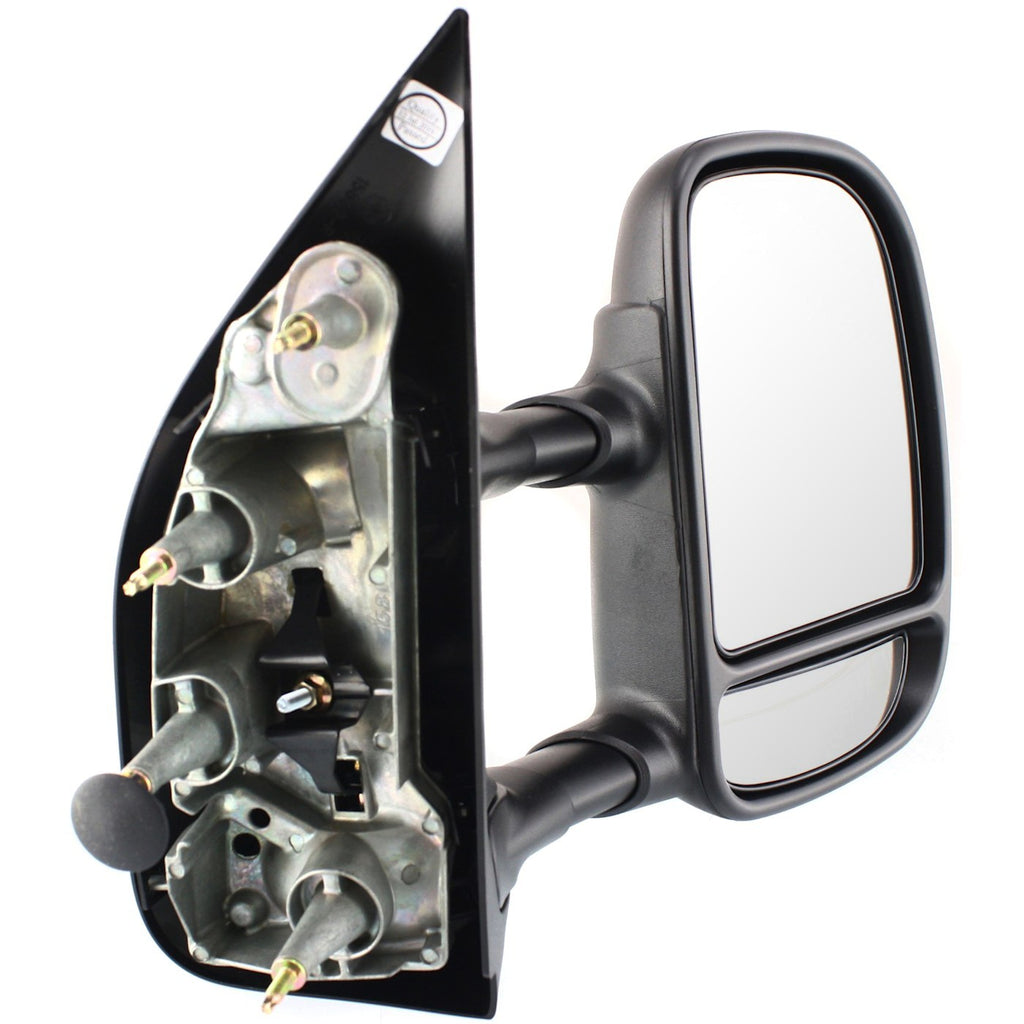 Towing Mirror for Ford E-350 Super Duty, E-250 Right Side Black