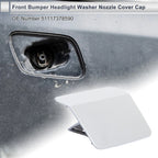 Bumper Headlight Washer Nozzle Cover Cap for BMW X5 F15 (2014–2018) White