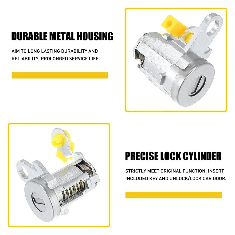 Front Pair Door Lock Cylinder Set with Keys for Toyota Tacoma (1995–2004)