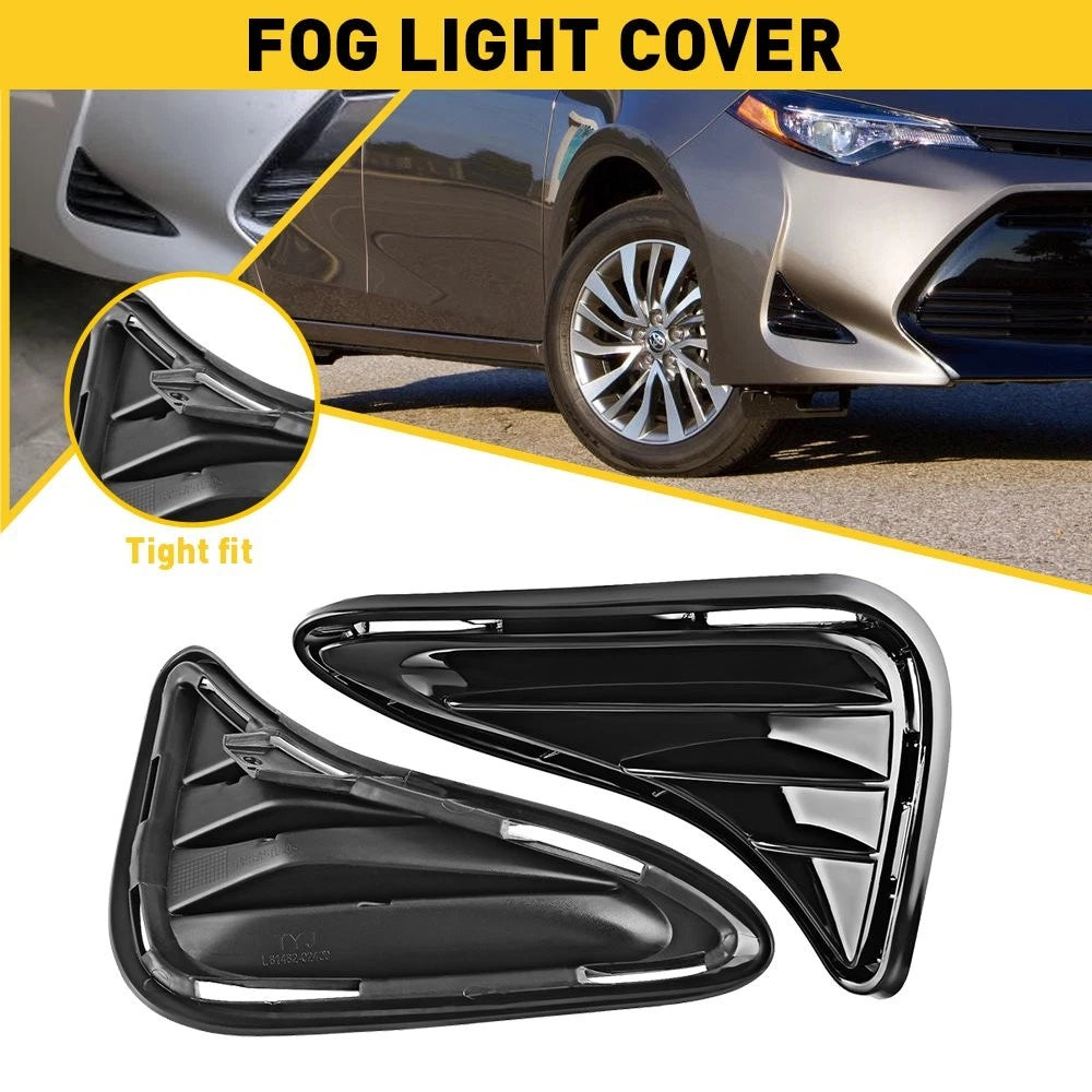 2 Fog Light Lamp Bumper Cover Bezel for Toyota Corolla (2017–2019) EOH