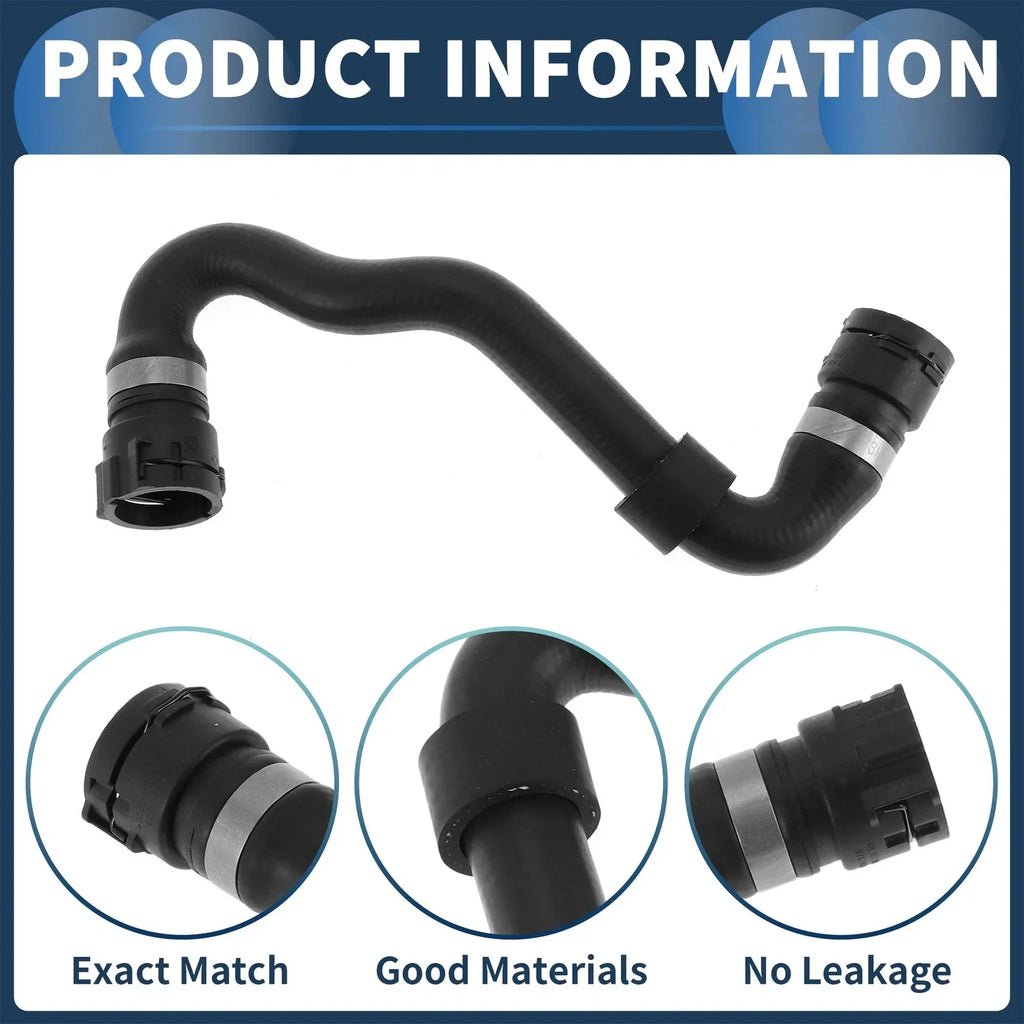 HVAC Heater Hose Rubber Black for BMW X5 3.0i (2001 - 2006)