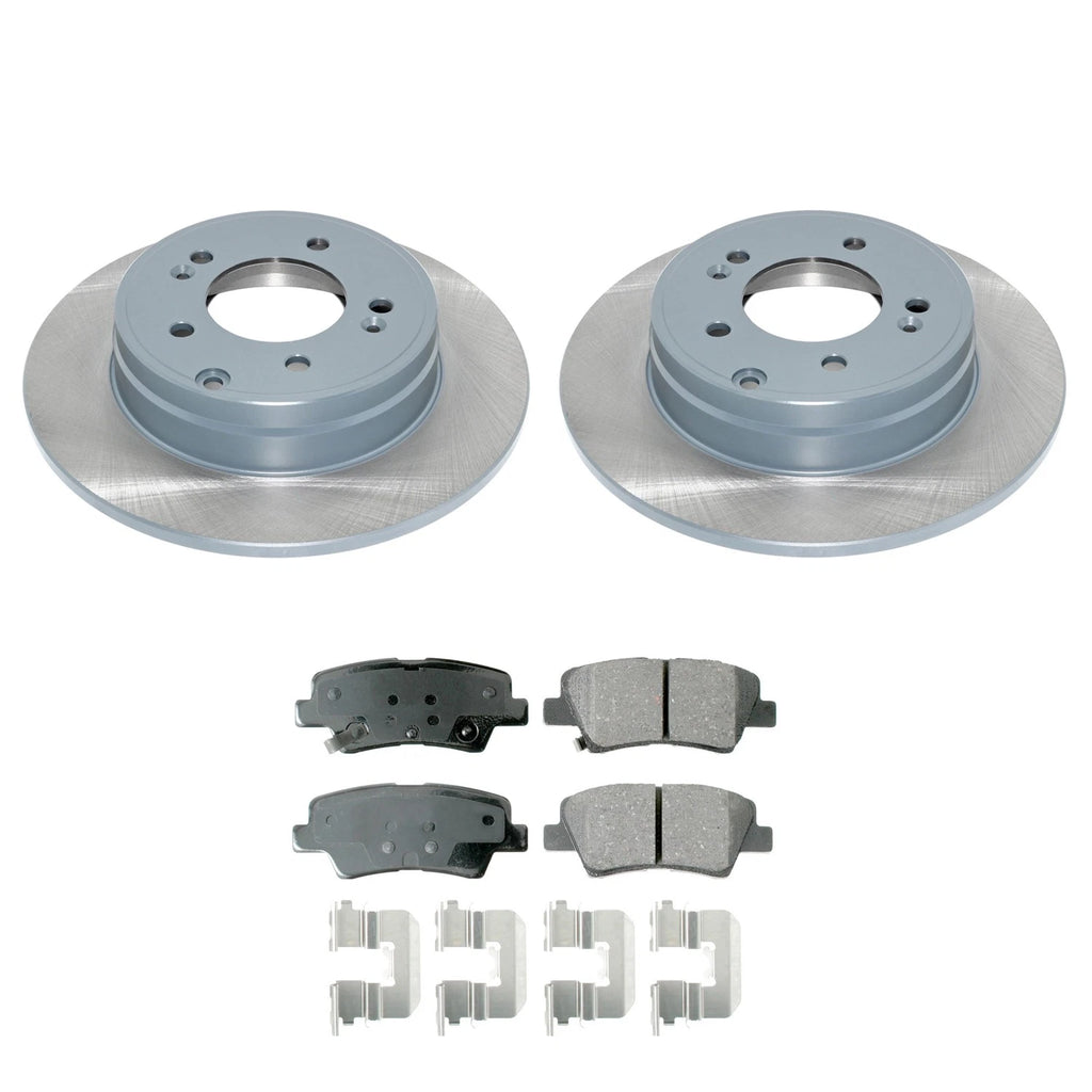 Set of 2 DuraGo Rear Rotors & Akebono ProACT Brake Pads for Optima (2012–2015)