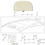Dune Tan Sun Visor Cap Clip for Ford Fusion MKZ Edge Lincoln (2013-2016)