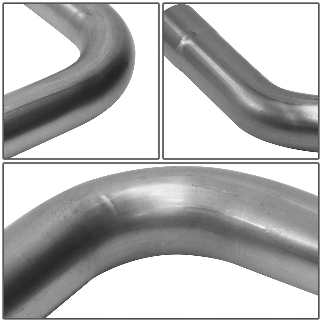16-Piece 2.5" OD Steel Exhaust Pipe Straight & Bands Kit Universal