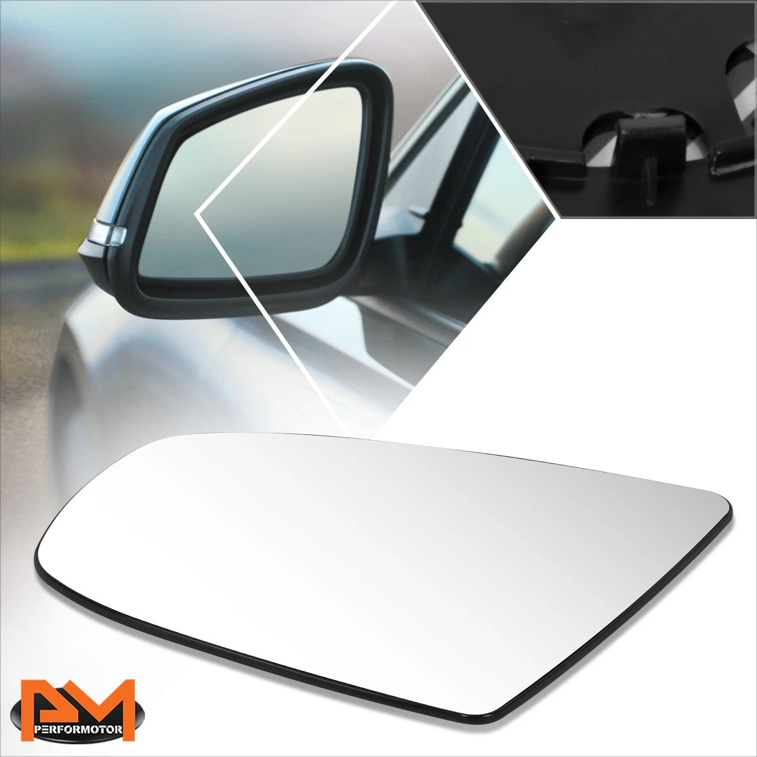 Left Side Flat Mirror Glass for BMW X5 X6 (2007–2014)