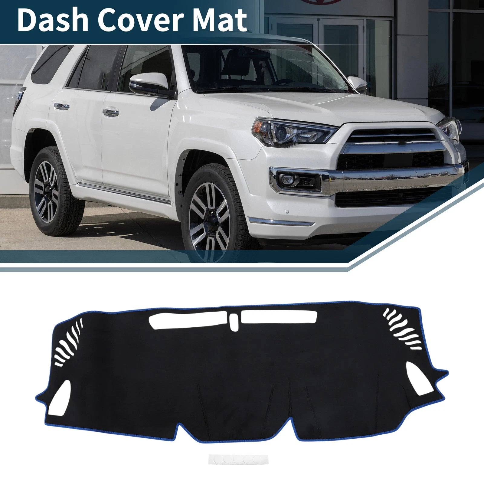 Dashboard Cover Mat for Subaru Levorg (2014–2021) Black Blue Set of 1