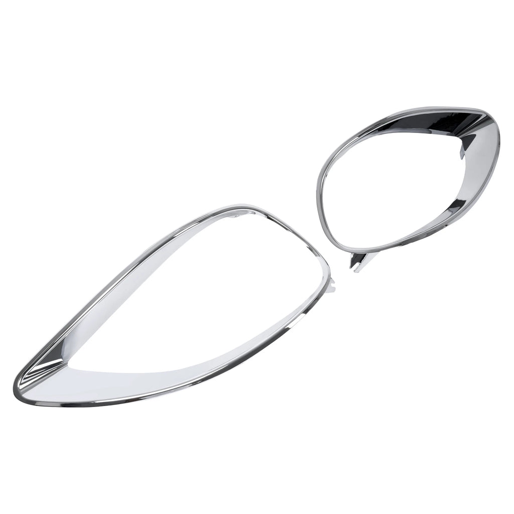 Set of 2 Chrome Headlight Bezel Trim for Freightliner Columbia (2001–2017)