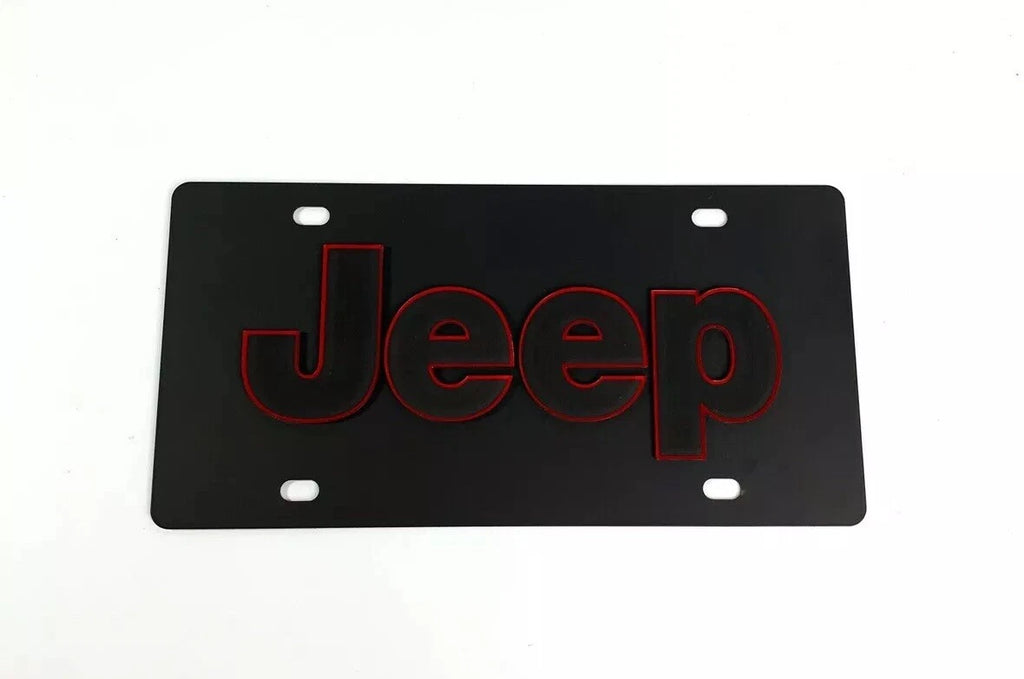 Emblem Vanity License Plate Frame for Jeep Wrangler JK (2007–2018)