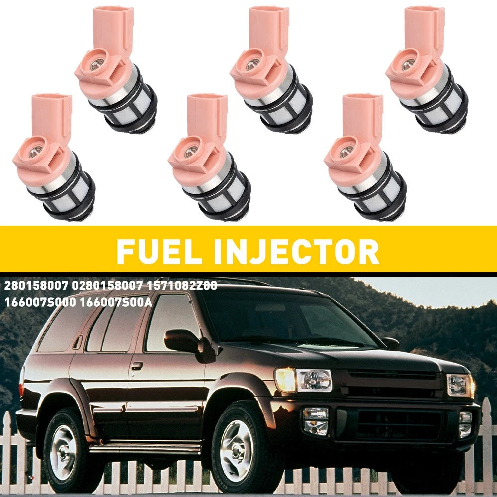 Set of 6 Fuel Injectors for Nissan Frontier Pathfinder Xterra (1996–2004)