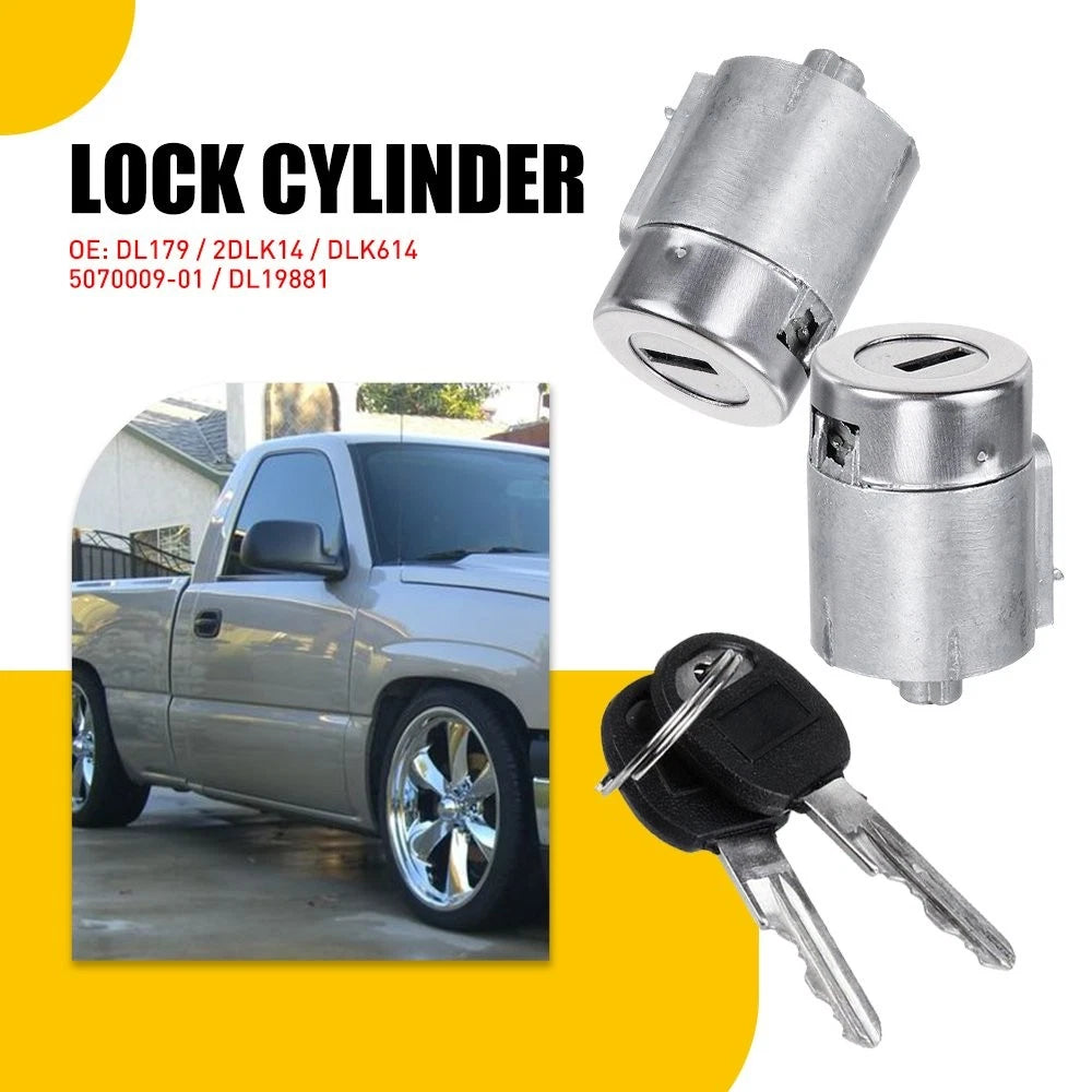 Front Left Door Lock Cylinder with Keys for Chevy Suburban Tahoe (1995–2000)