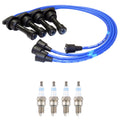 NGK 7mm Wire Set & Bosch Platinum Spark Plug Kit for Eclipse Galant Mirage (L4)