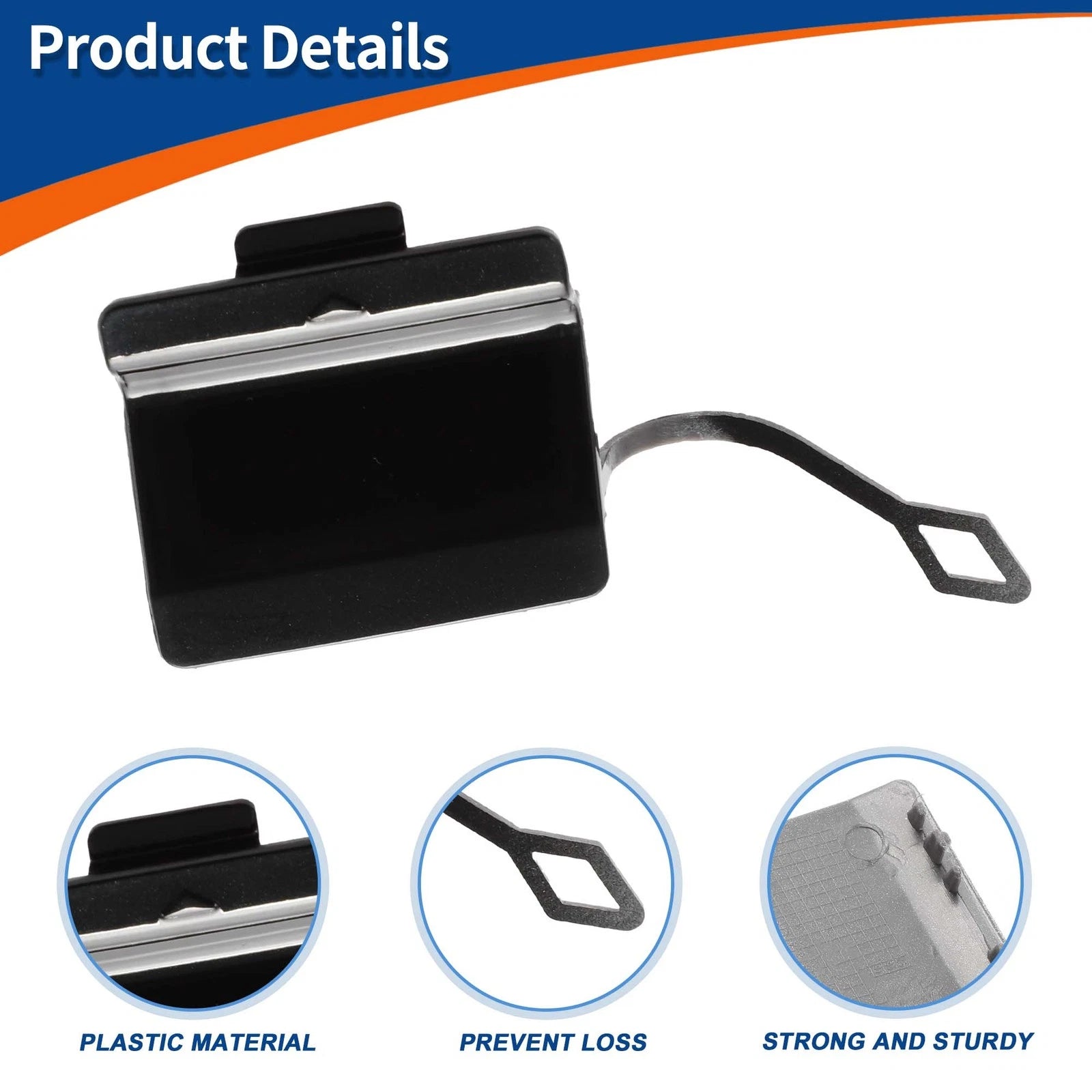 Tow Hook Cover No. 51127240133 for BMW 5 Series (Black Sapphire)