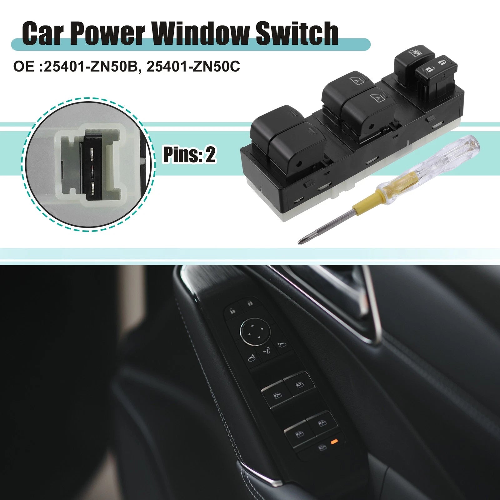 Set of 1 Master Power Window Switch for Nissan Altima (2002–2006)