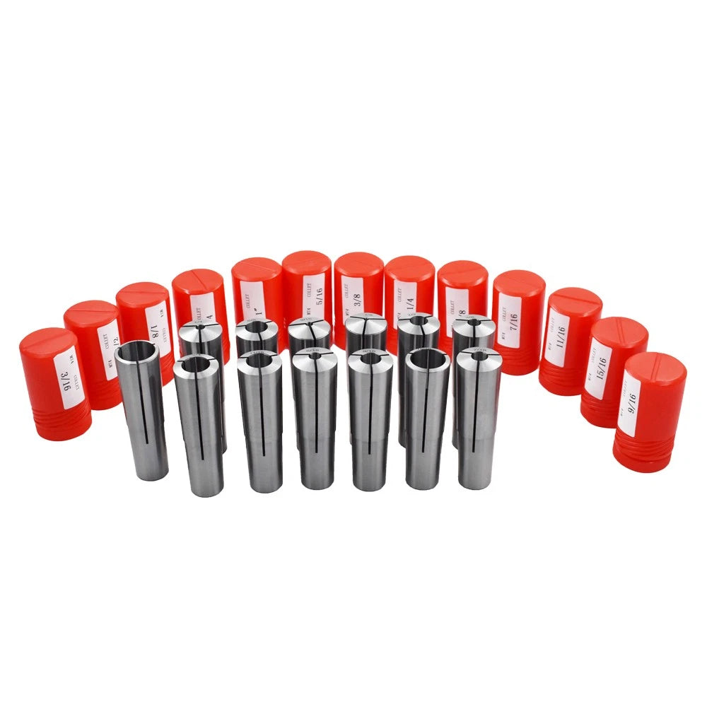 Set of 13 Morse Taper Collets 4MT for Various Applications (1/8" - 1")