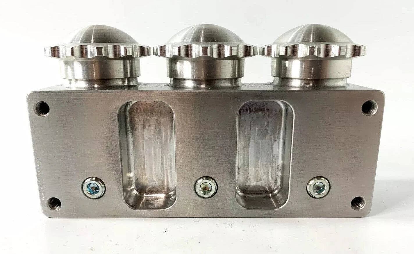 Brake Fluid Reservoir Triple Remote for Custom Hot Rod Satin Finish (Universal)