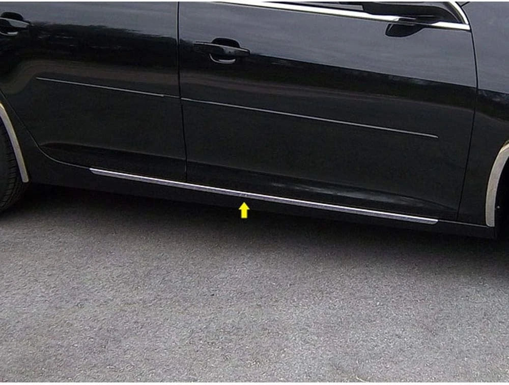LuxuryFX Chrome 1 1/4' Lower Rocker Molding Trim for 16-16 Chevy Malibu Limited
