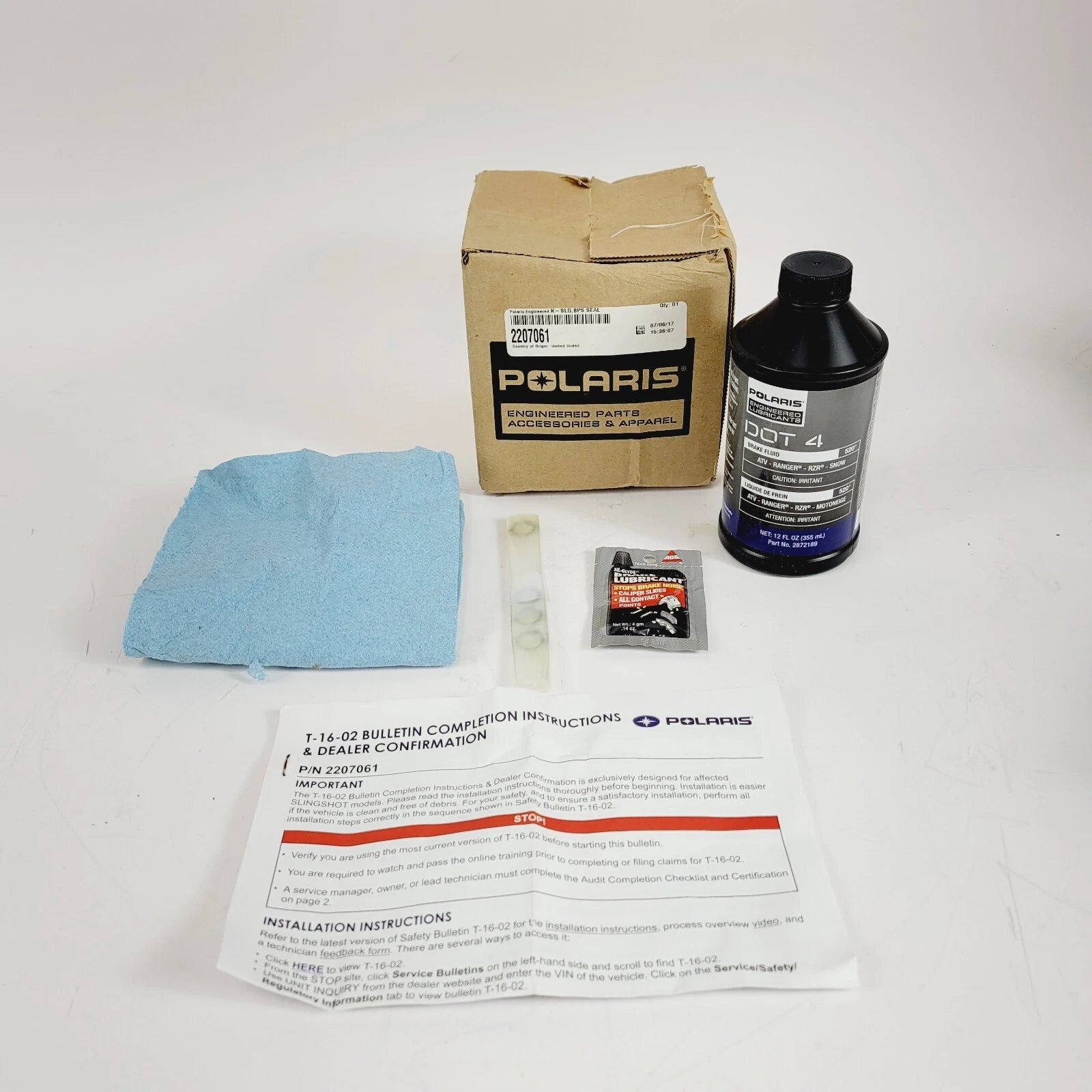 Polaris 2207061 Snow Brake Fluid Lubricant & Seal Kit for Slingshot Ranger (OEM)
