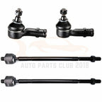 Set of 4 Steering Inner Outer Tie Rod End Links for Ford Focus (2008)