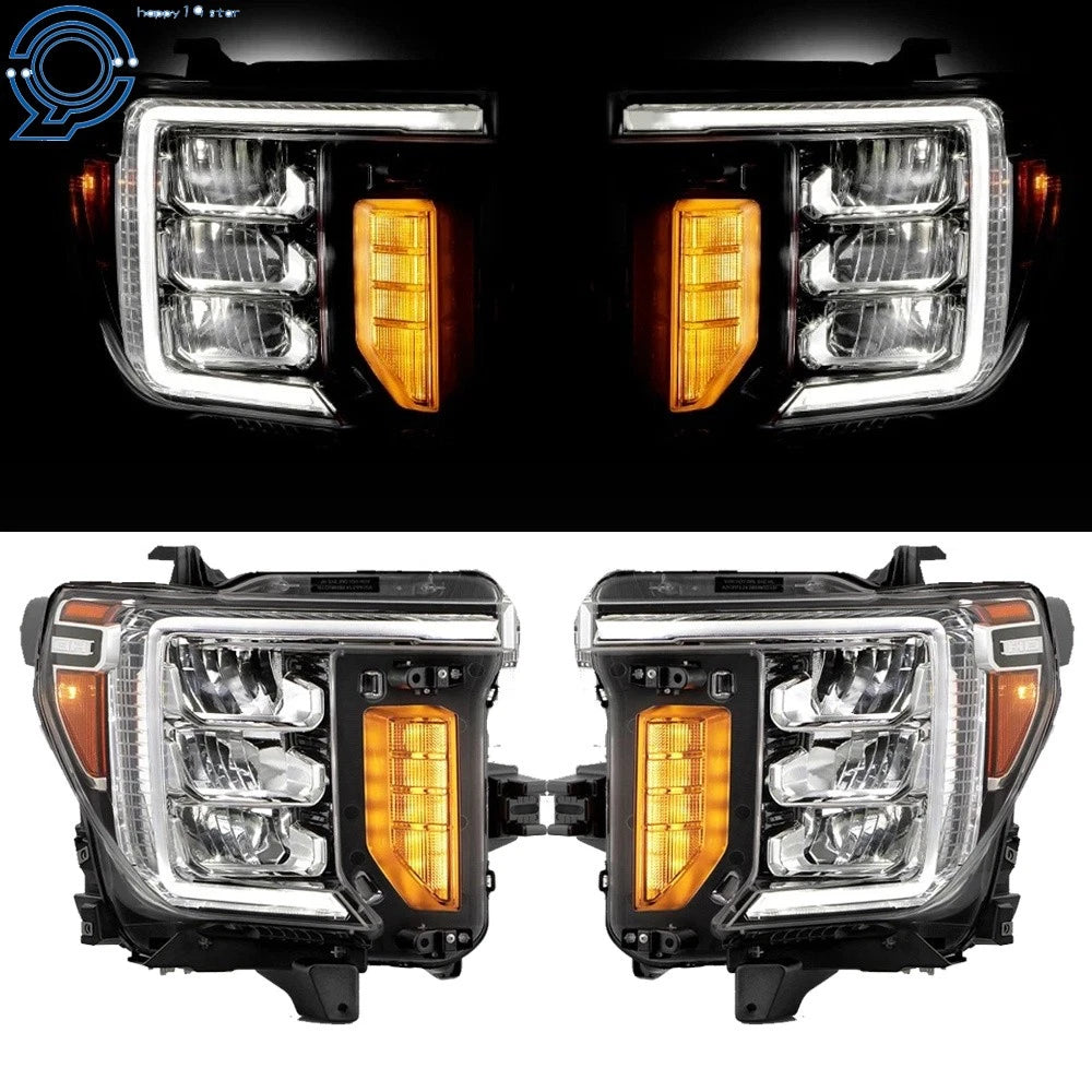 Full LED Headlight Set for GMC Sierra 2500/3500 HD (2020–2023)