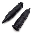 Black Flame Rubber Hand Grips 1" 25mm for Chopper/H-D/Suzuki/Kawasaki/Yamaha