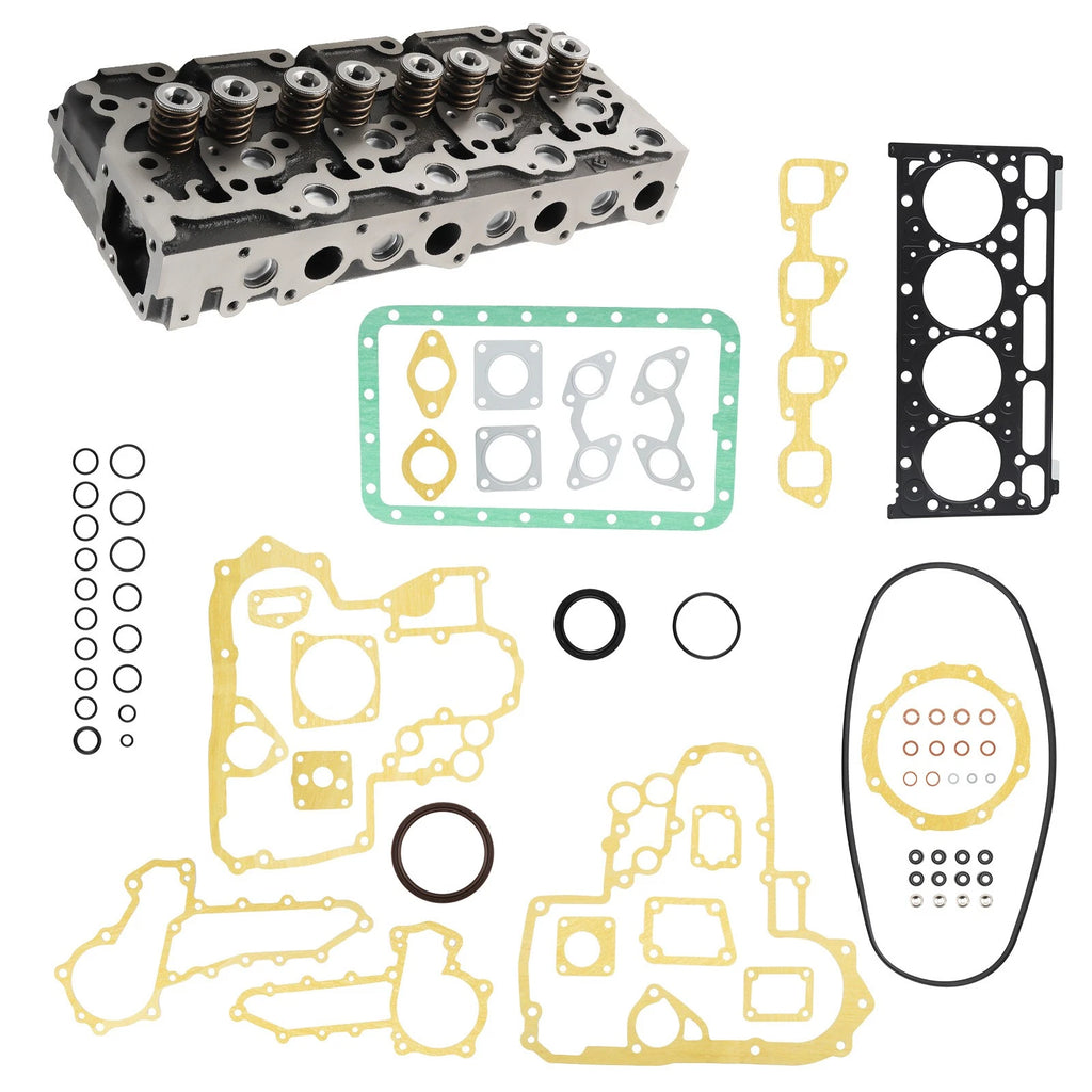 Complete Cylinder Head & Full Gasket Kit for Kubota V2203 V2203T V2203E V2203B