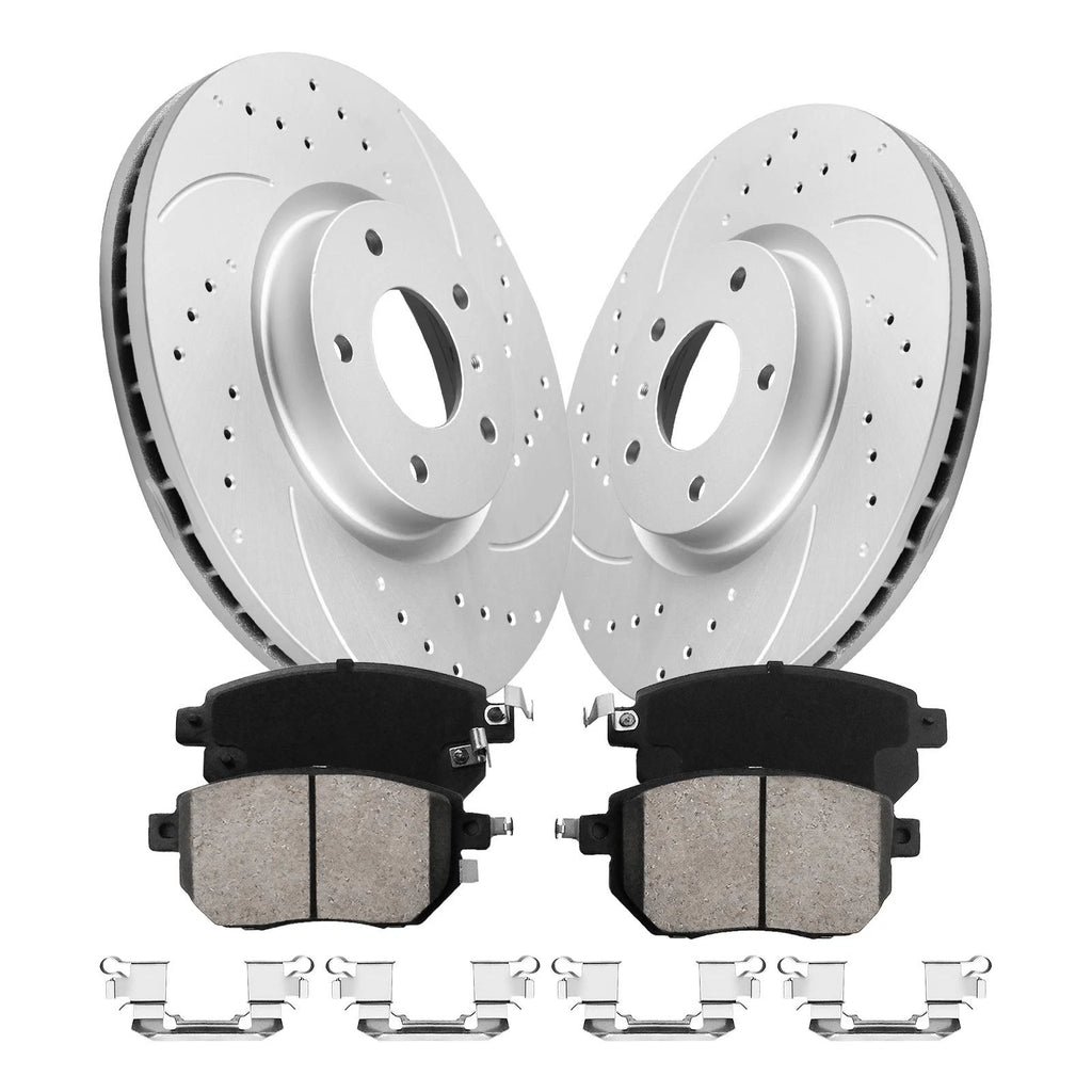 Front & Rear Brake Rotors + Ceramic Brake Pads for Nissan Murano (2005–2007)