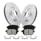 Front & Rear Brake Rotors + Ceramic Brake Pads for Nissan Murano (2005–2007)