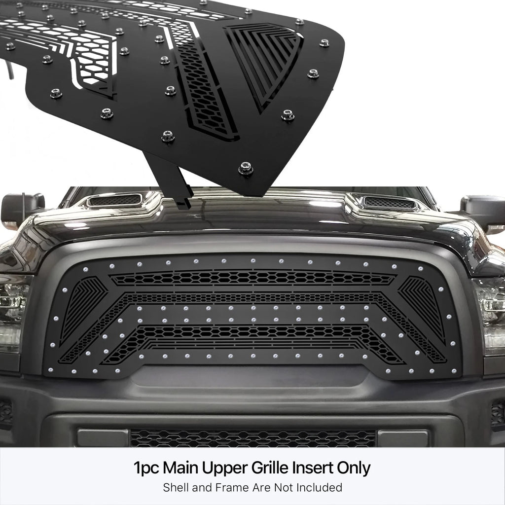 Stainless Black Laser Cut Grille Insert for Ram Rebel 1500 (2015-2018)