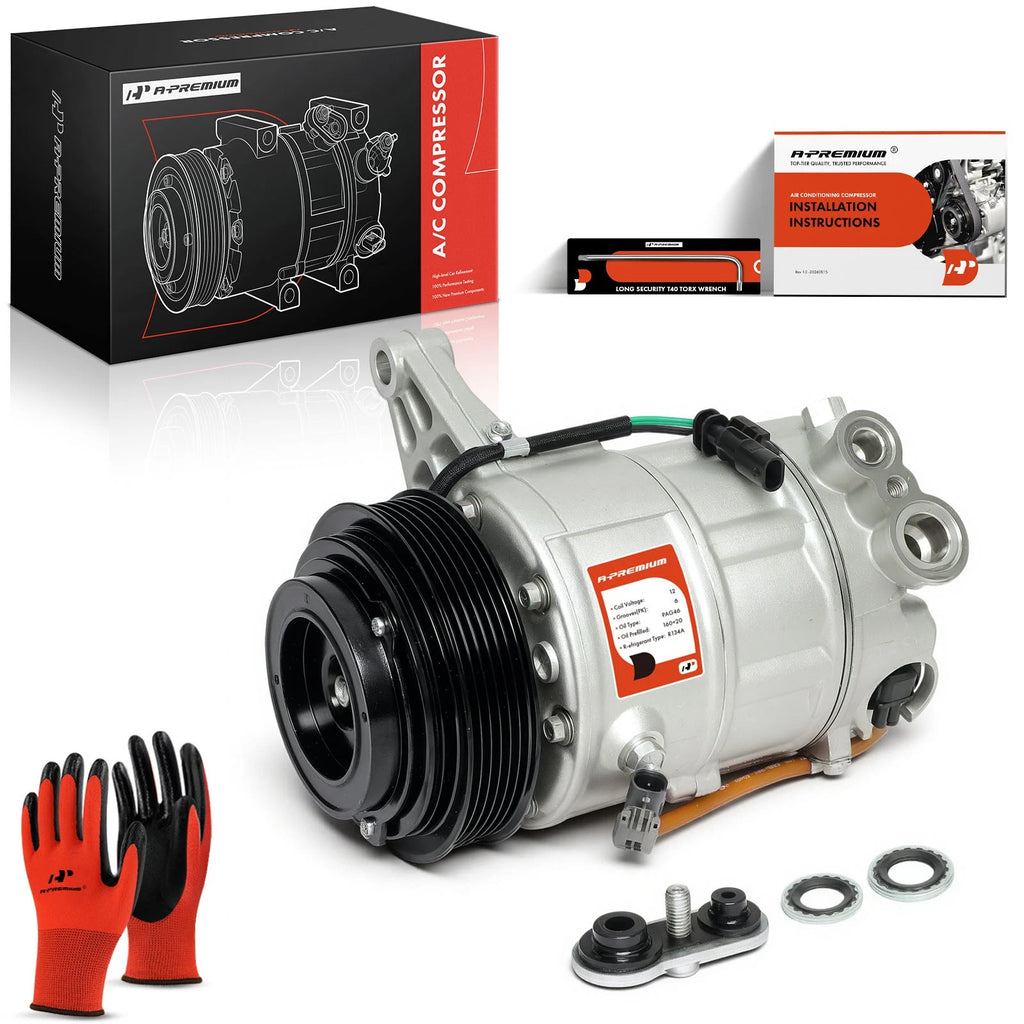 A/C Compressor with Clutch for Buick LaCrosse Cadillac SRX (2012–2016)