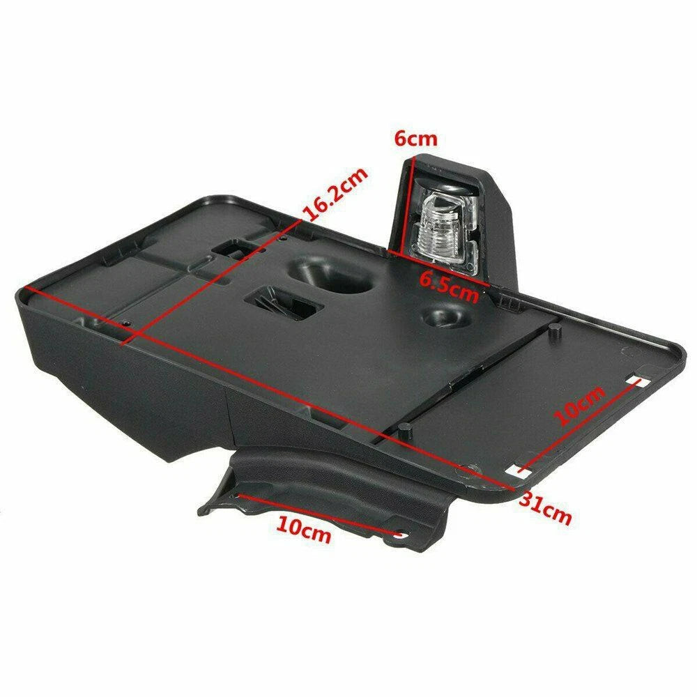 Rear License Plate Holder Mounting Bracket & Light for Jeep Wrangler JK (2007–2016)