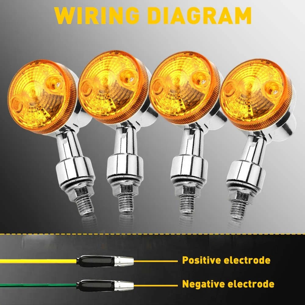 Set of 4 Turn Signal Lights for Kawasaki KLR650 (1987–2007)
