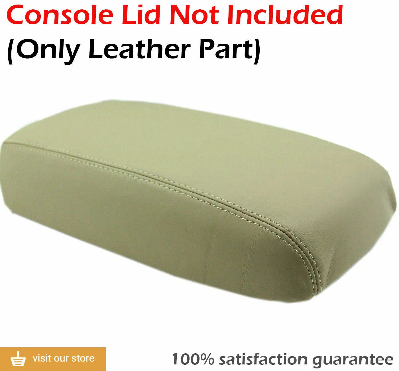 Leather Console Lid Armrest Cover for Nissan Murano (2009–2014) Beige