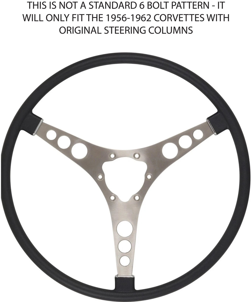Steering Wheel Replacement for 1956–1962 Chevrolet Corvette Charcoal 15 Inch