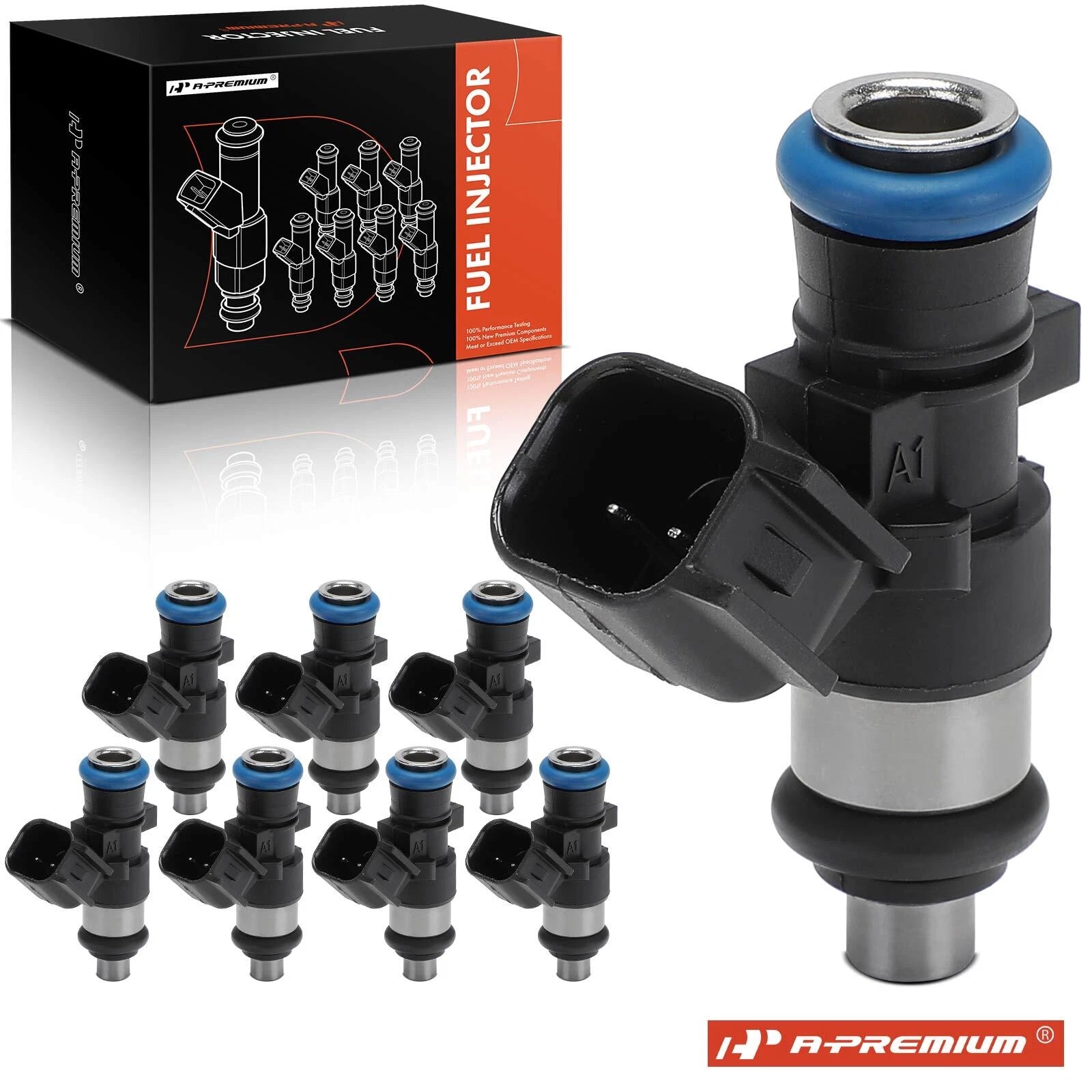 Set of 8 Fuel Injectors for Chevy Camaro (2012–2015) Cadillac CTS (2009–2015)