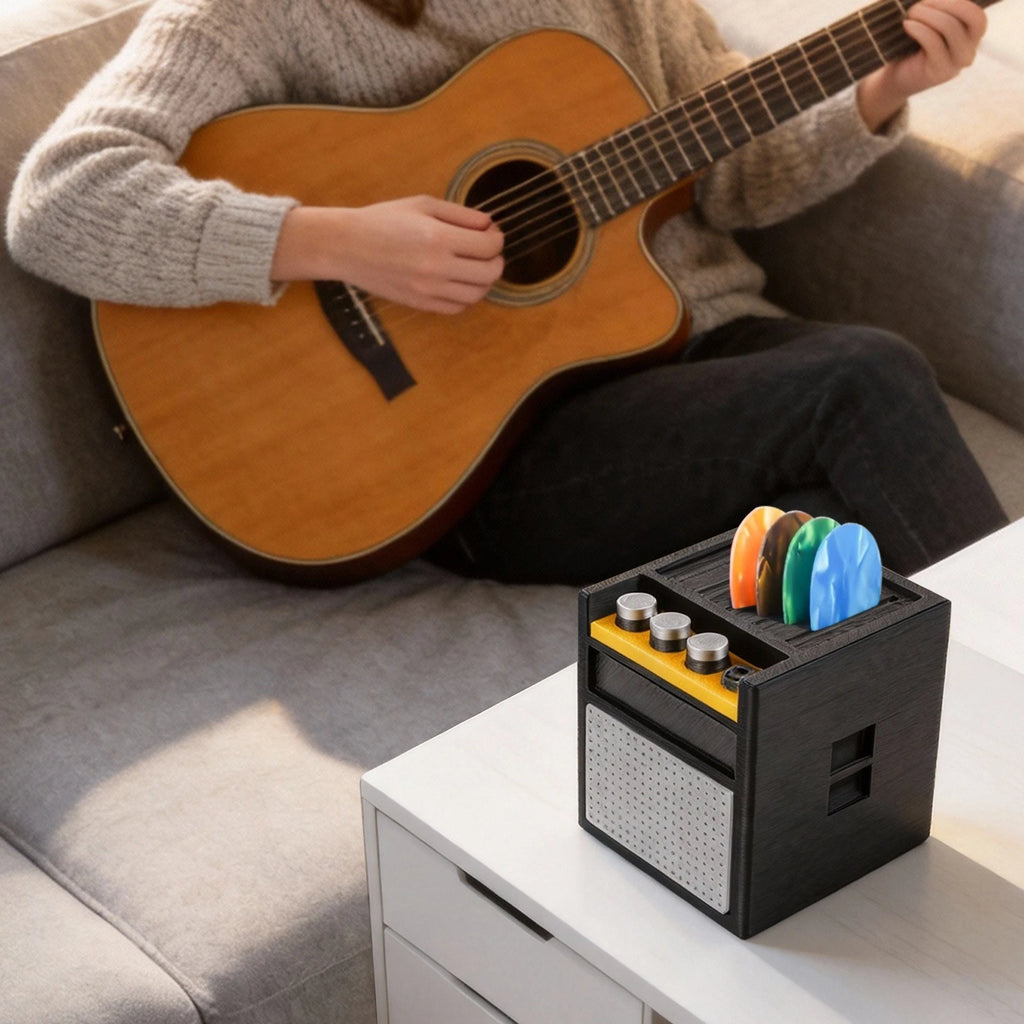 Guitar Pick Organizer Box for Compact Use (1.69 x 1.69 x 1.69 Inches)