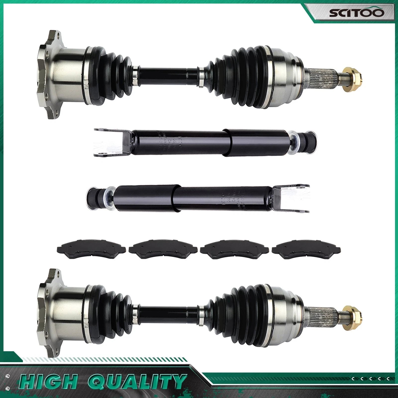 Front CV Axle & Brake Pads & Struts for GMC Sierra 1500 (2005–2006)