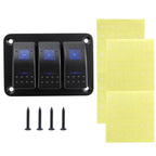 Rocker Switch Panel for RVs and Boats with Blue LED Indicators