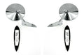 Chrome Round Bowtie Exterior Rear View Mirrors Pair for 1963–1964 Chevy