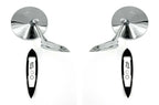 Chrome Round Bowtie Exterior Rear View Mirrors Pair for 1963–1964 Chevy
