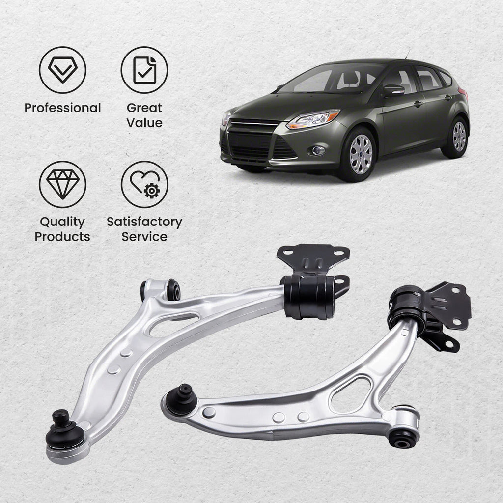 2X Front Lower Control Arms with Ball Joints for Ford Focus C-Max (2012-2018)