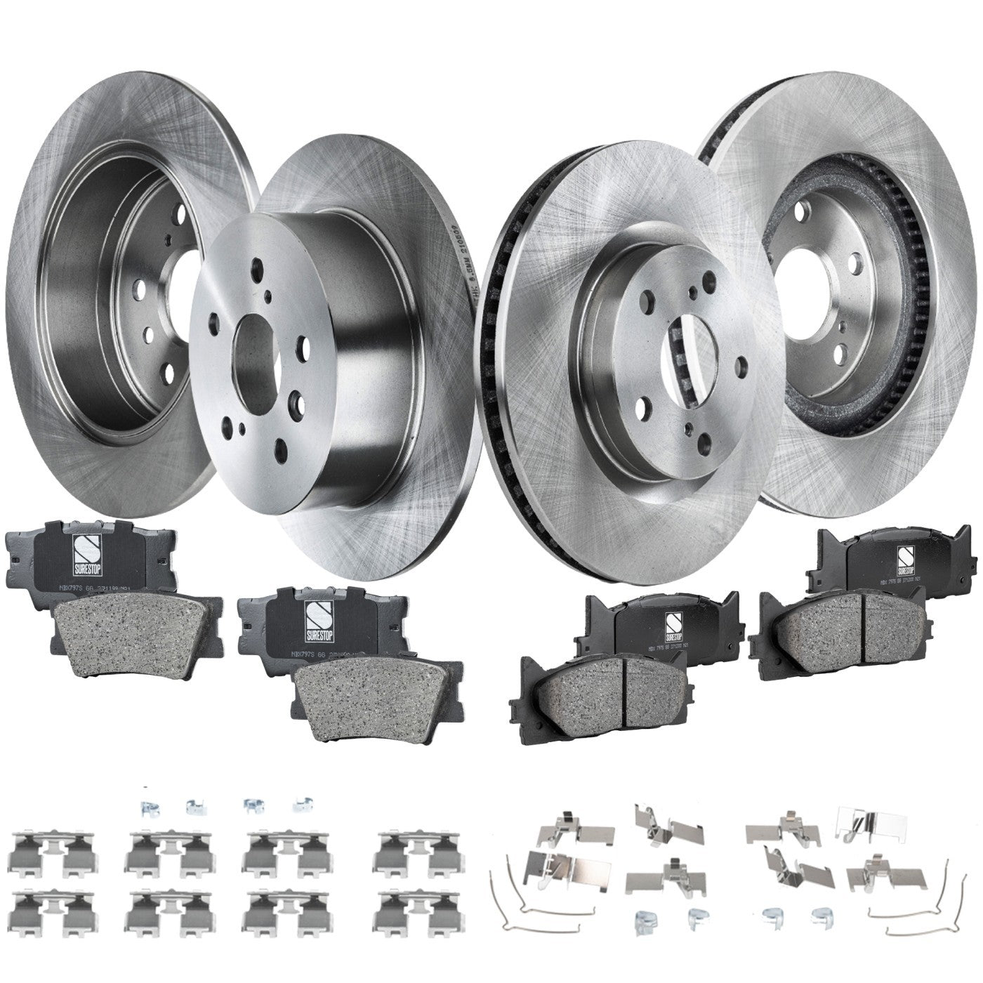 Brake Disc and Pad Kit for Toyota Camry, Avalon (2012–2018)