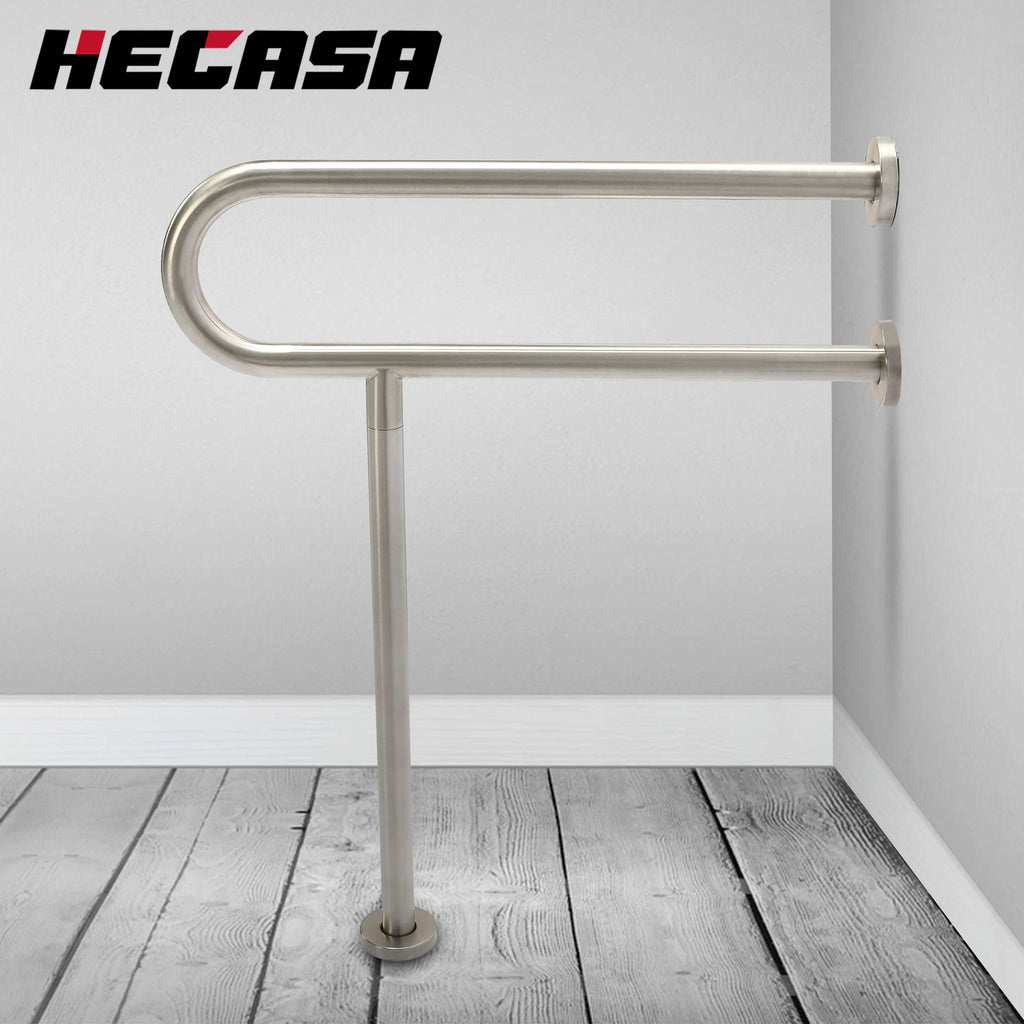 24" Stainless Steel Grab Bars for Toilet (Universal Fit)