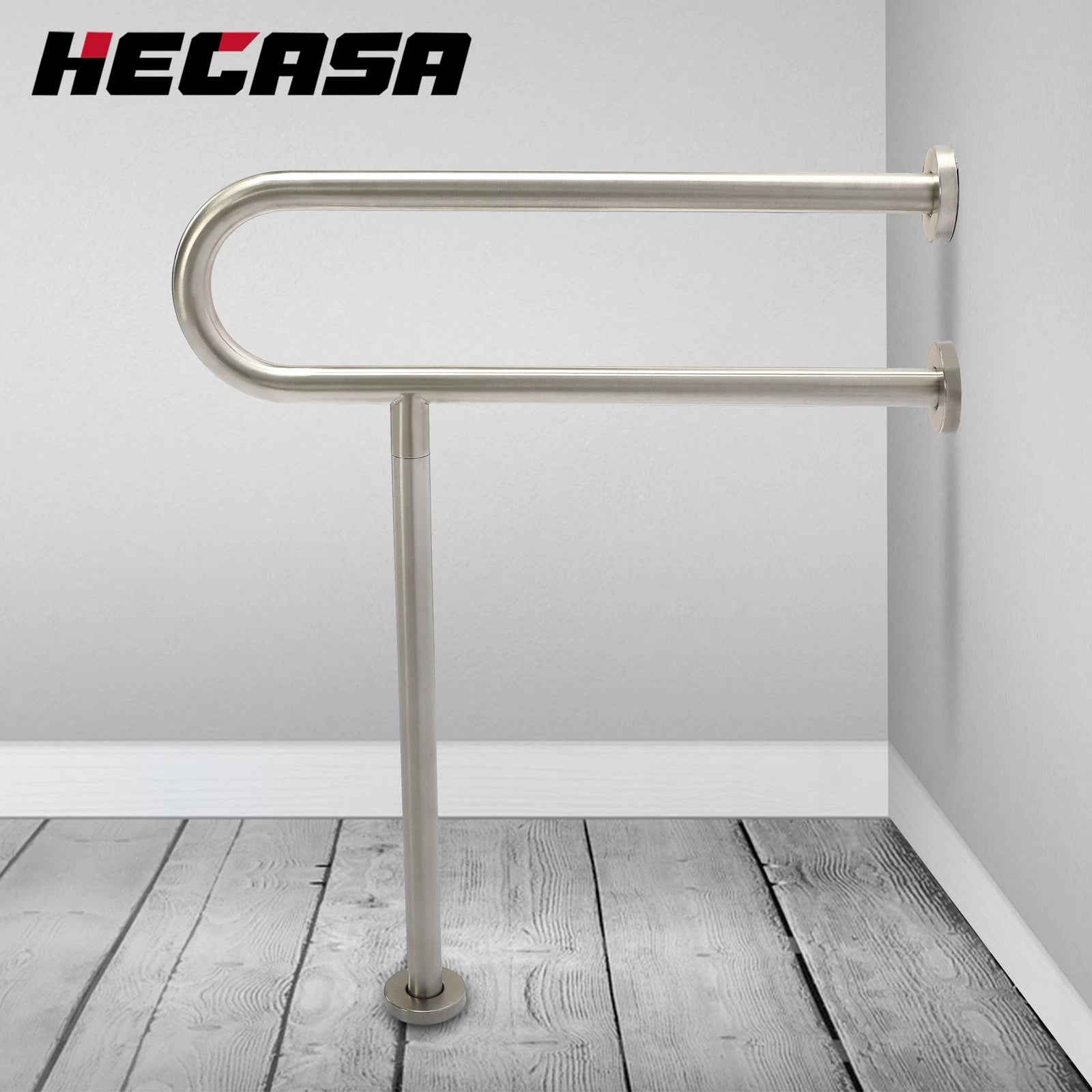24" Stainless Steel Grab Bars for Toilet (Universal Fit)